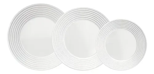 Aparelho Jantar Saturno Nadir Opaline 12 Peças Cor Branco