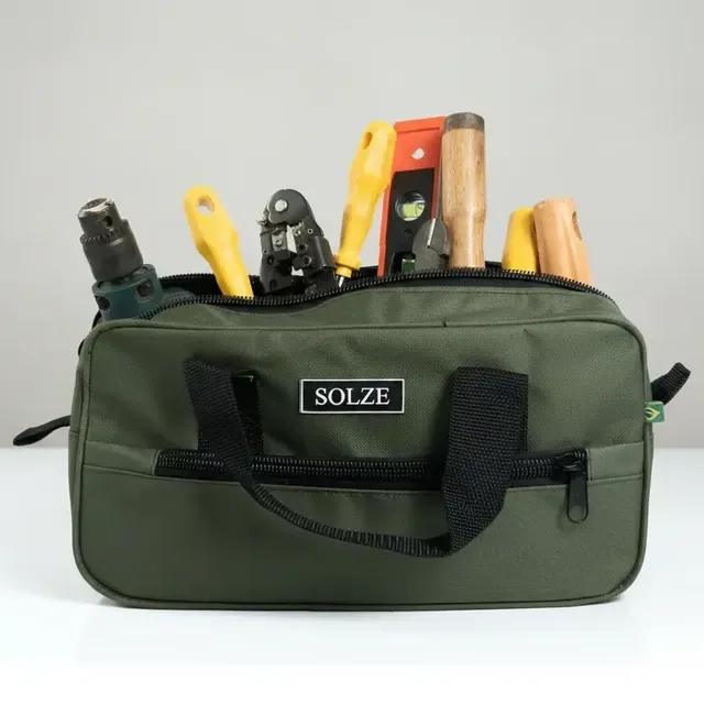 Bolsa Compacta Solze Resistente Para Ferramentas Pequena Verde-musgo