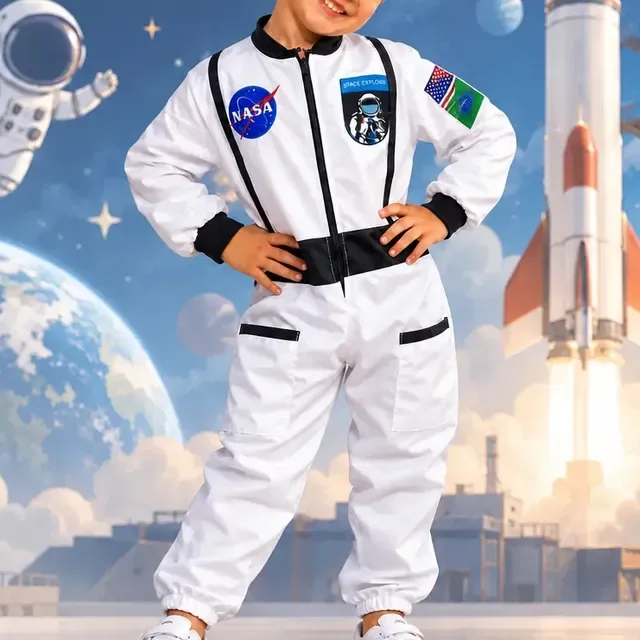 Fantasia Astronauta Infantil Unissex + Boné De Brinde
