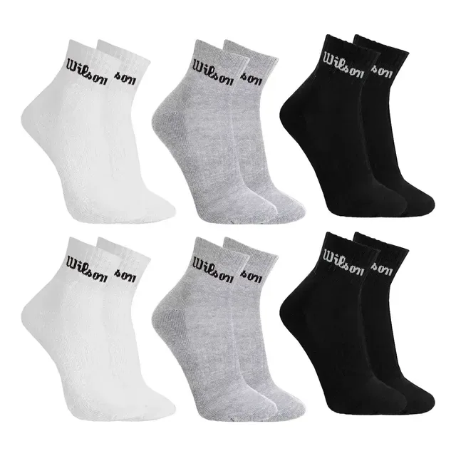Kit 6 Pares Meias Wilson Cano Médio Masculino Adulto 38-43