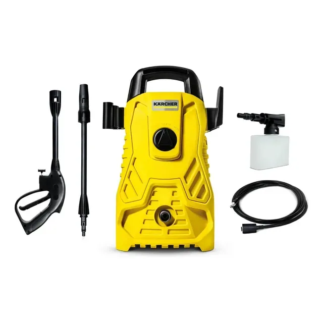 Lavadora De Alta Pressão Kärcher Compacta 1.500 Psi/libras 1400w 300l/h Com Aplicador De Detergente E Lança Regulável 220v Amarelo/preto 50/60hz