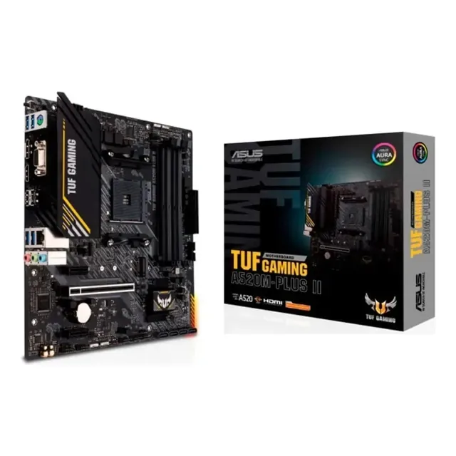 Placa Mãe Asus Tuf Gaming A520m-plus Ii, Amd Am4, Matx, Ddr4 Preto