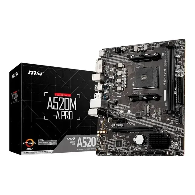 Placa-mãe Msi A520m-a Pro Am4 Matx Ddr4 Preto