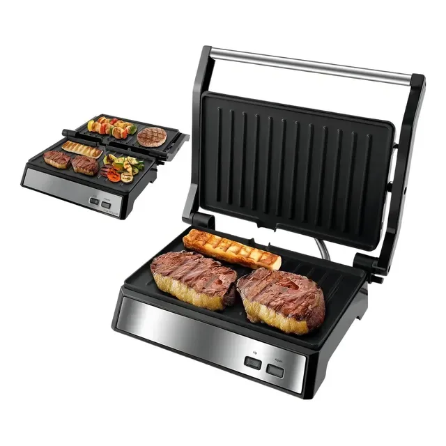 Sanduicheira Grill Elétrica Press Misteira Abertura 180 Inox Cor Preto