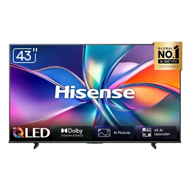 Smart Tv Hisense Hi-qled 4k 43 Polegadas, Dolby Gaming E Compatibilidade Alexa- 43q6qvv