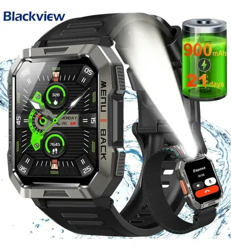 Smartwatch Blackview W60-BLACK tela de 2.1" com pulseira de silicone - cor preto
