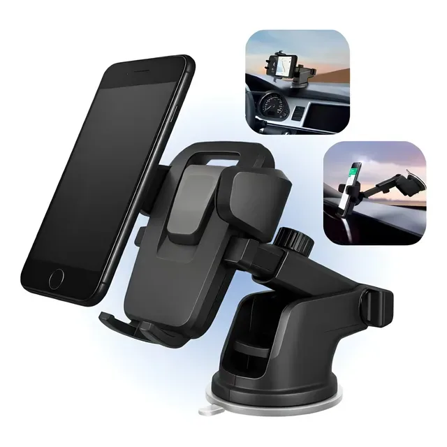Suporte Celular Veicular Carro Ventosa Automatico Painel Preto