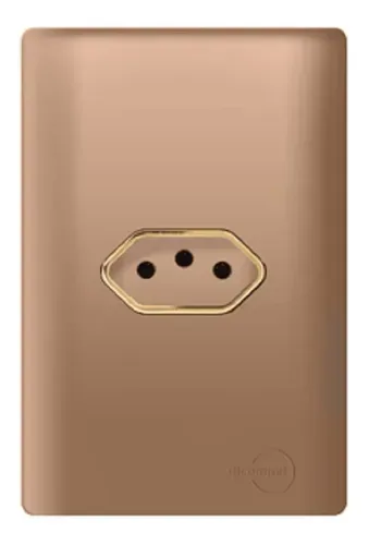 Tomada 10a Ouro Rose Com Dourado Novara 10 A